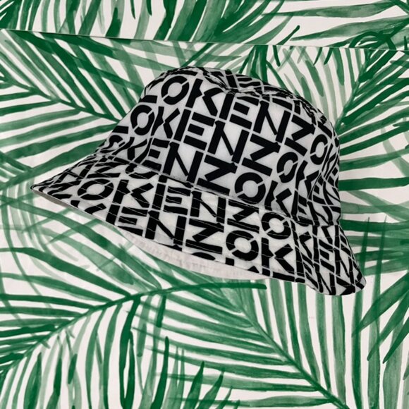 Kenzo White Black Reversible Monogram Bucket Hat Unisex Size Medium - Picture 1 of 8
